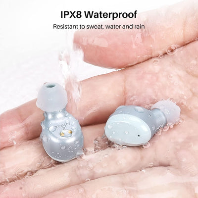 TOZO T6 Bluetooth Kopfhörer Kabellos In Ear Kopfhörer Touch Control mit Kabellosem Ladecase, IPX8 Wa