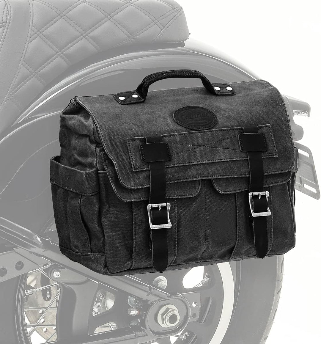 Motorrad Satteltasche Canvas mit Innentasche CV1 Seitentasche schwarz