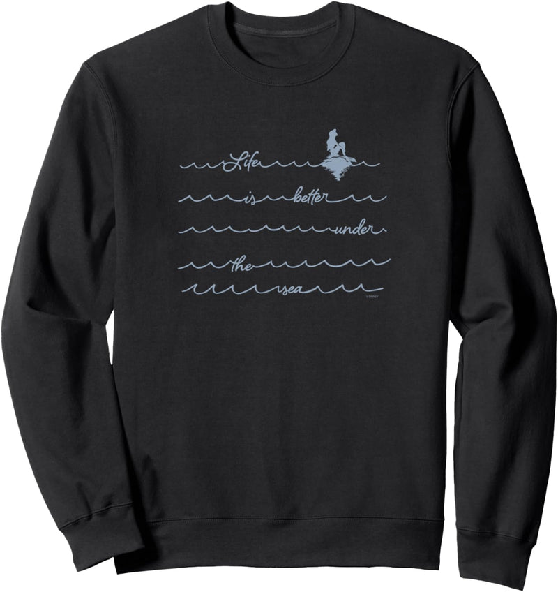 Disney The Little Mermaid Ariel Under The Sea Wave Text Sweatshirt