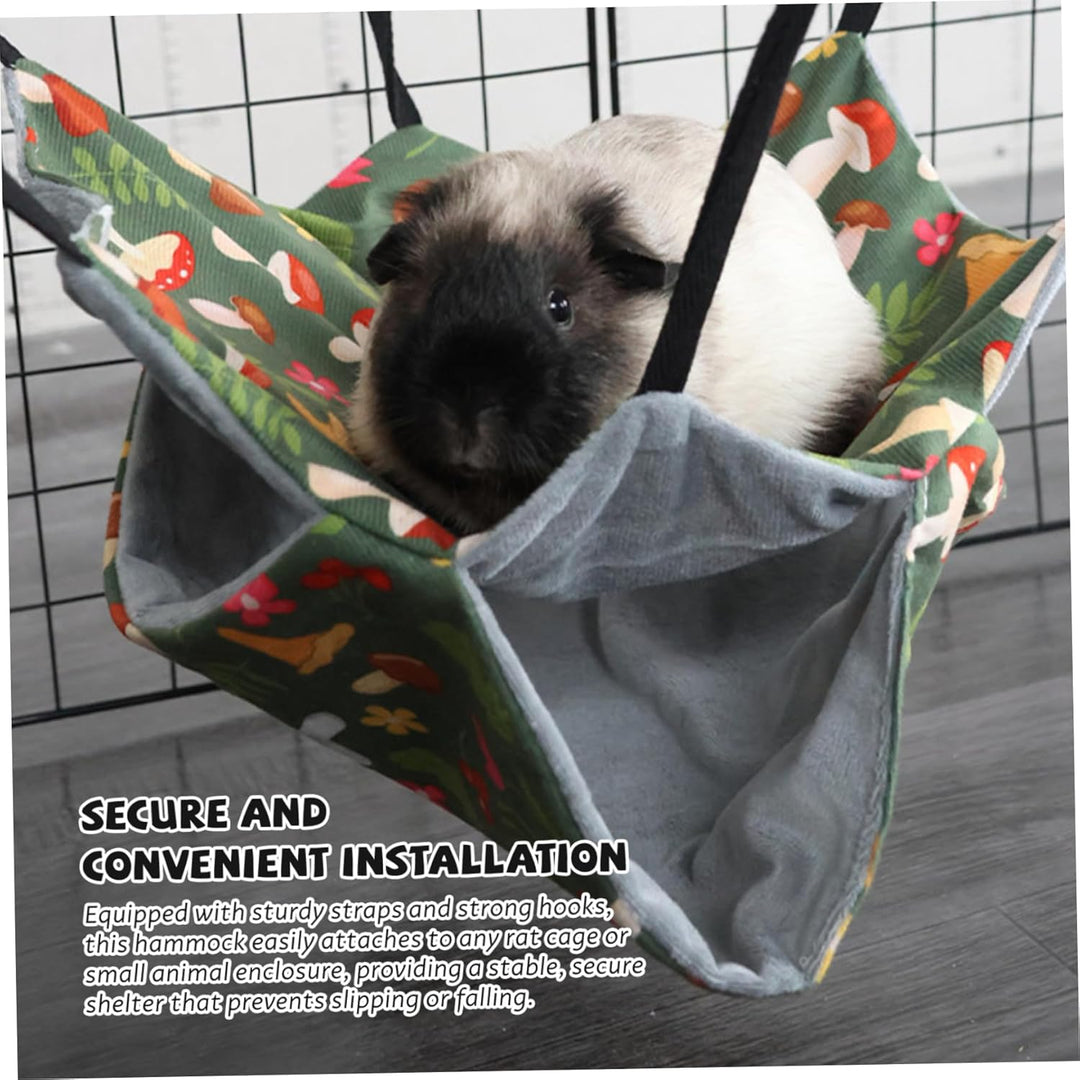 1Set/4pcs Ratte Hängematte Hängende Frettchen Hängematte mit Gurten weichwaschbarer Meerschweinchenb
