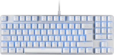 Mars Gaming MKREVOPROWBRES Weiss, Mechanische RGB Gaming Tastatur, TKL+ NUM, Braun Switch, Spanisch