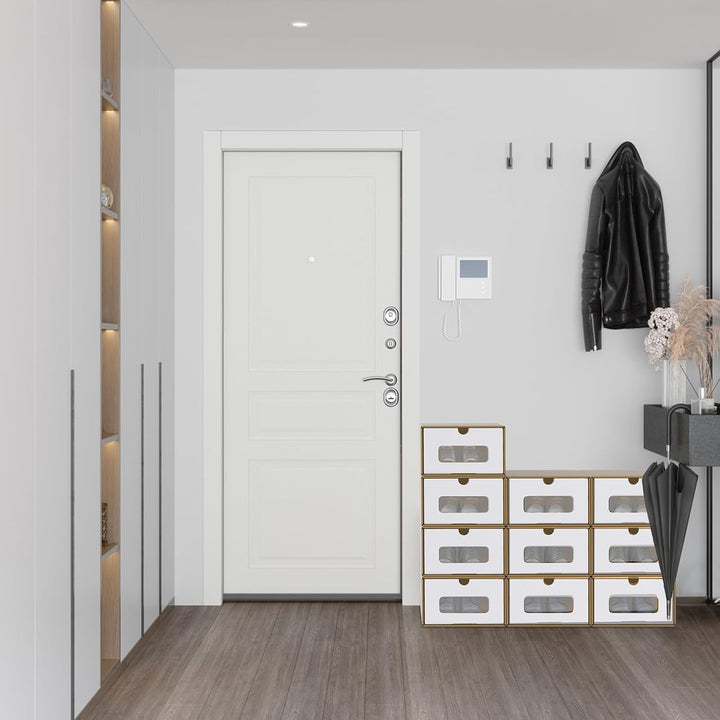 ACXIN Schuhboxen Stapelbar Boxen-Set,Aufbewahrungsbox Schubladen mit Transparentes Sichtfenster,Papp