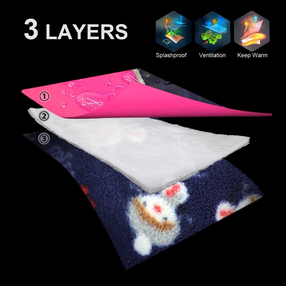 Didog Warmer Hundemantel für kleine Hunde und Katzen, mit Fleece gefüttert, reflektierende Hundejack