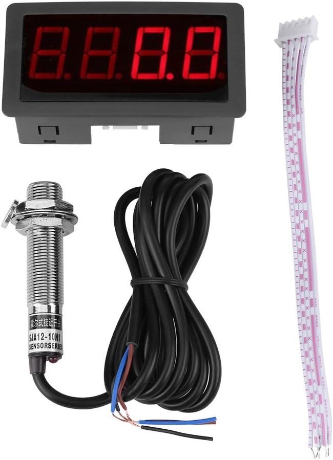 4 Digital LED Display Tachometer Drehzahlmesser RPM Geschwindigkeit Meter Panel Induktive Hall NPN S