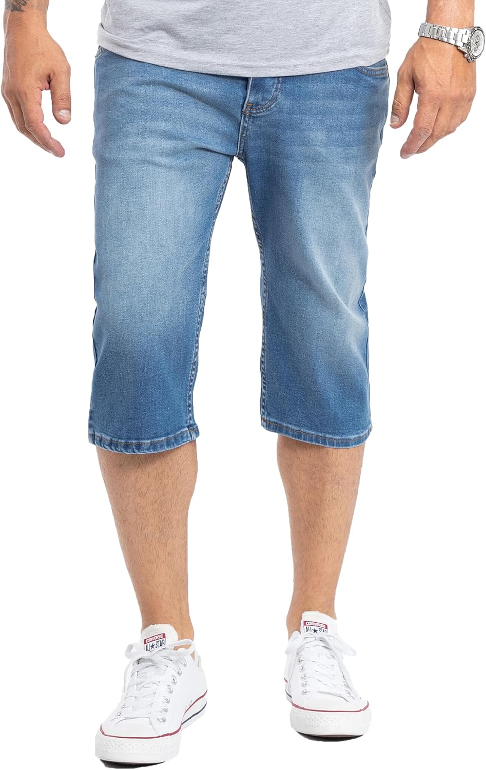 Rock Creek Herren Shorts Jeansshorts RC-2359, 29W Mittelblau