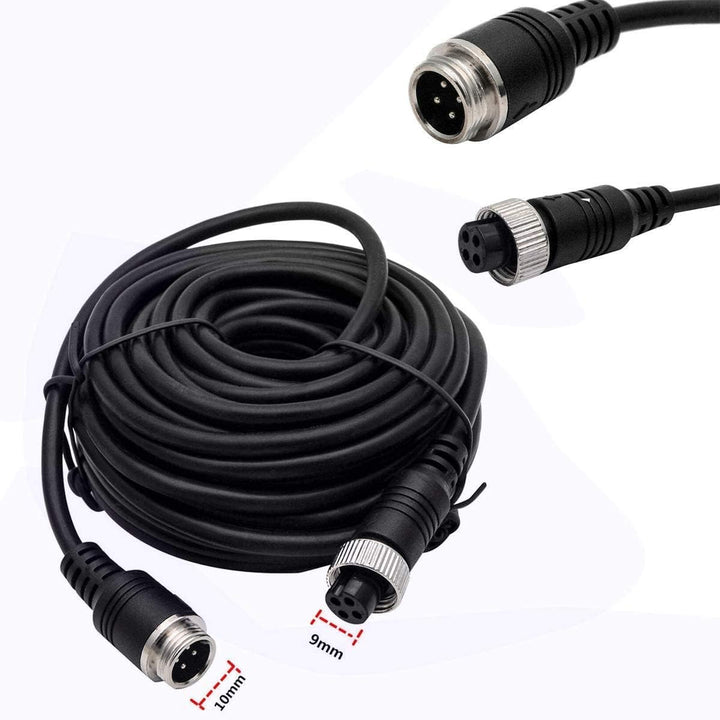 HUACHANG 33ft 10M 4 Pin Aviation Extension Wasserdichtes Kabel für 4 Pin Monitor Truck Van Trailer R