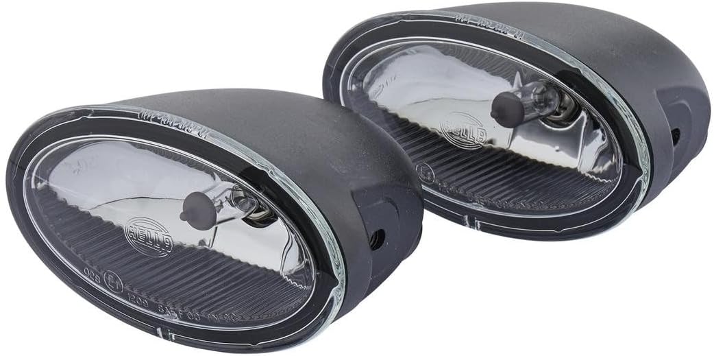 HELLA - FF/Halogen-Nebelscheinwerfersatz - FF 50 - 12V - oval - Anbau - Lichtscheibenfarbe: glasklar