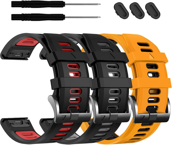 EZMVZKU 22mm QuickFit Armband für Garmin Fenix 8 47mm/Fenix 7/7 Pro/6/6 Pro,Silikon Ersatzarmband Sp