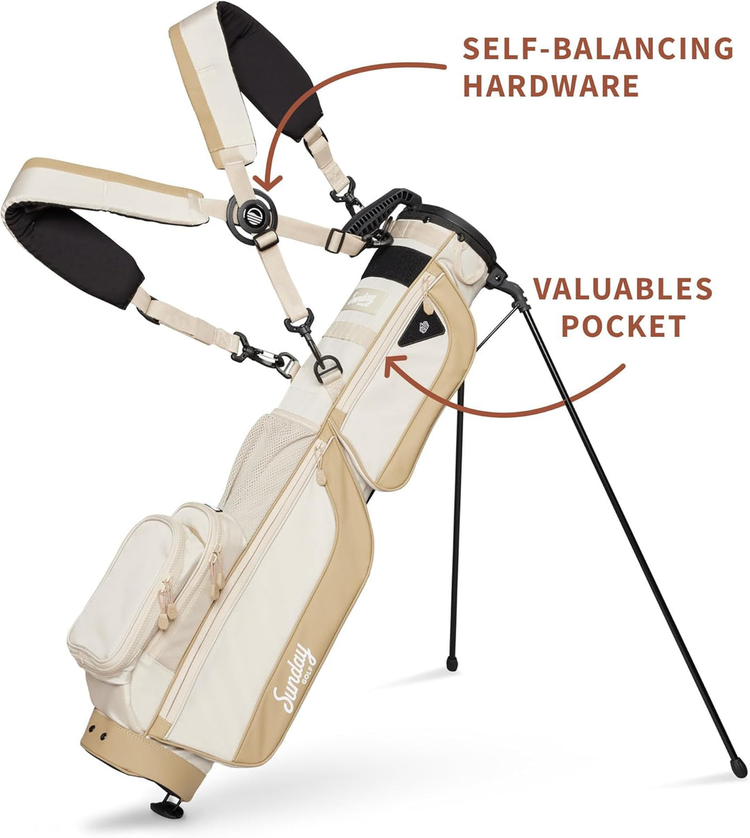 Sunday Golf Loma XL Tasche – Leichte Tasche mit Gurt und Ständer – Einfach zu tragende Pitch n Putt