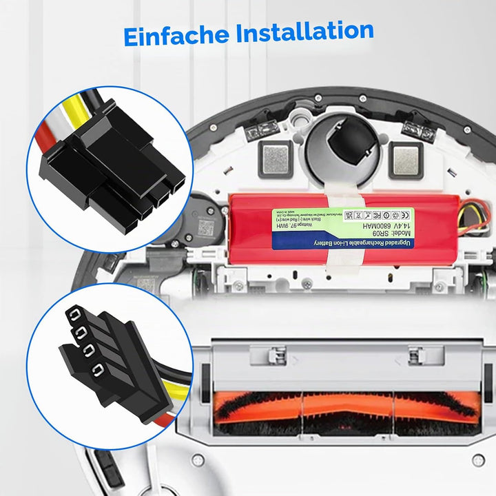 14,4V 6800mAh Li-ion Ersatzakku für Xiaomi Roborock S5 S50 S6 S7 S5 Max Mijia Roborock s51 s502-00 R