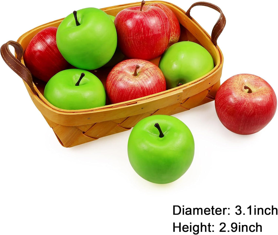 10 Stück Künstliche Äpfel Gefälschte Frutis-Äpfel, Simulationsäpfel für Dekoration Äpfel in normaler