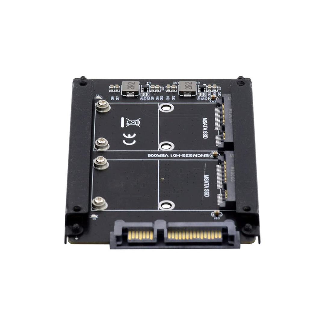 NFHK Dual MSATA Mini-SATA SSD Karte JOBD Raid0 Span Bridge zu 2.5inch SATA Combo HDD Festplattengehä