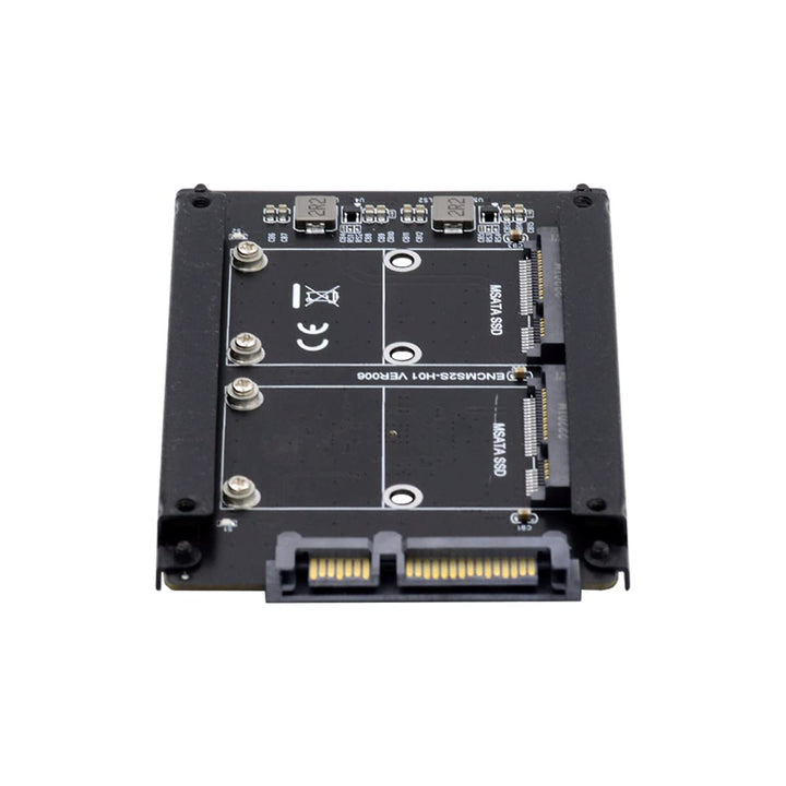 NFHK Dual MSATA Mini-SATA SSD Karte JOBD Raid0 Span Bridge zu 2.5inch SATA Combo HDD Festplattengehä