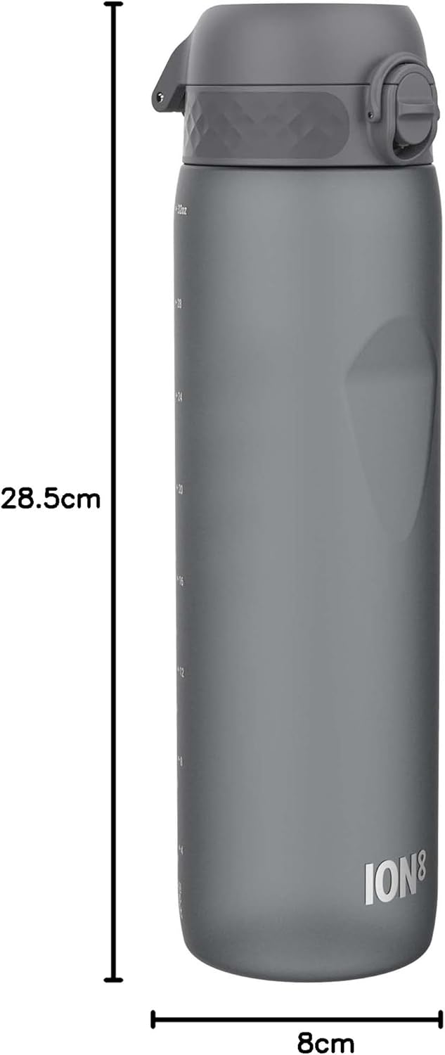 Ion8 1 Liter Trinkflasche, 1000ml, Auslaufsicher, Einhandöffnung, Sichere Verriegelung, Spülmaschine