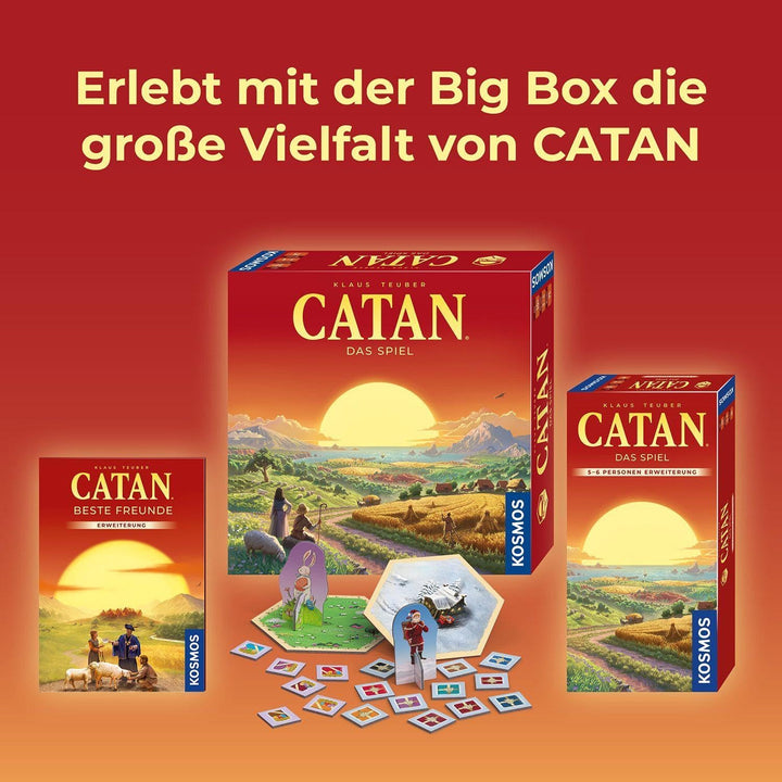 Kosmos 685225 Catan - Das Spiel Big Box, Starterset mit Catan - Das Spiel, inklusive Erweiterung für