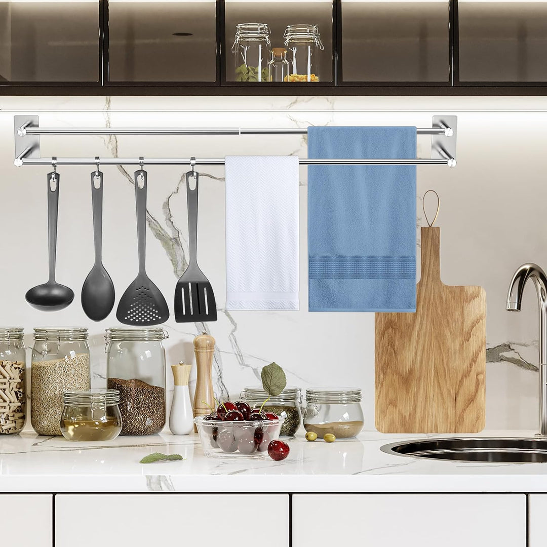 Raoot Handtuchhalter ohne Bohren erforderlich Badezimmer-Handtuchstange 40-74 cm einziehbare Selbstk