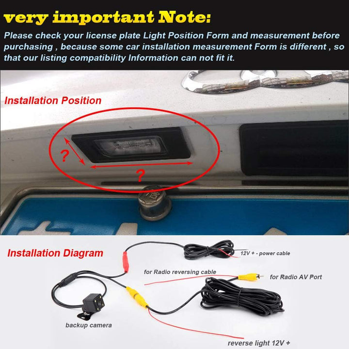 1280 * 720 Pixels Auto Rückfahrkamera Replacement for BMW 1/3/5 seires E90 E91 E92 E93 E82 E88 E39 E