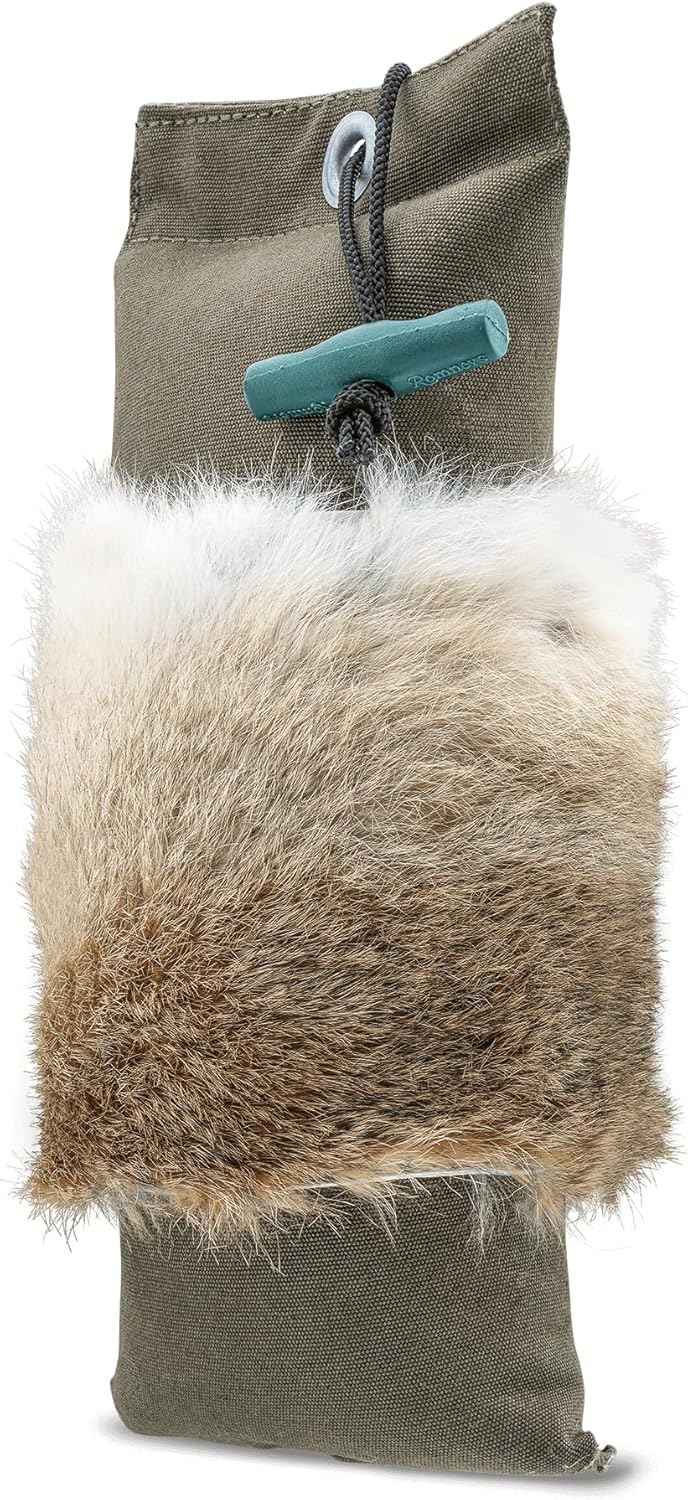 Firedog Dummy mit echtem Kaninchenfell | Robustes Apportel | Wild-Dummy für das Hundetraining/Jagdtr