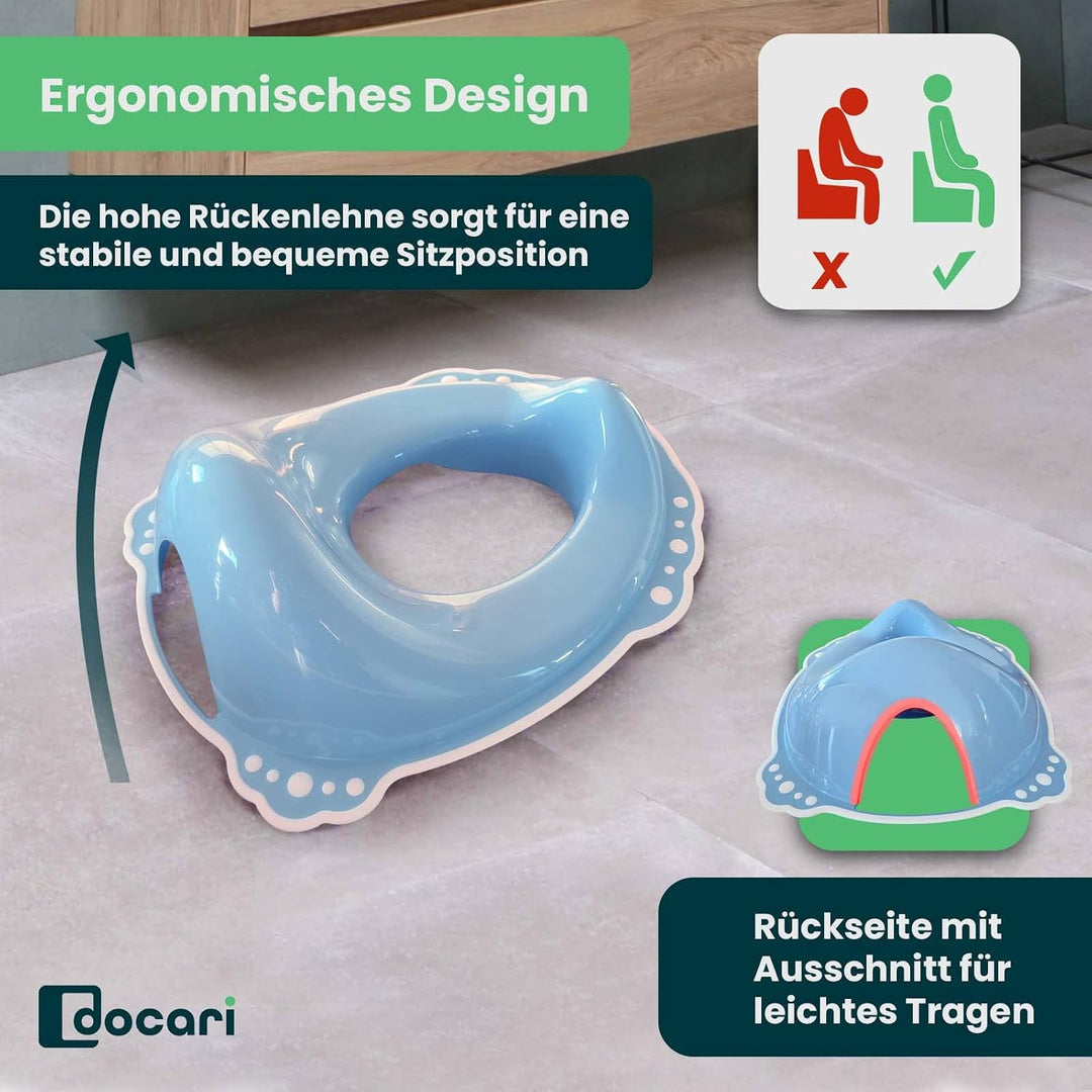 Toilettentrainer mit Treppe als Set blau - Toilettensitz Kinder und Tritthocker Kinder - Toilettensi