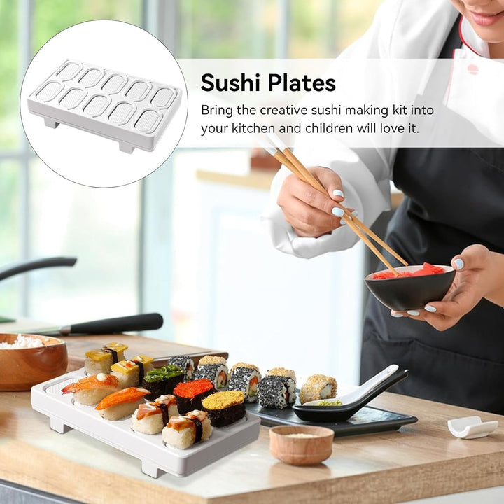 Sushi-Reisform, rechteckige Nigiri-Reiskugelform, 10-in-1 Mini-japanische Onigiri-Sushi-Form, rechte