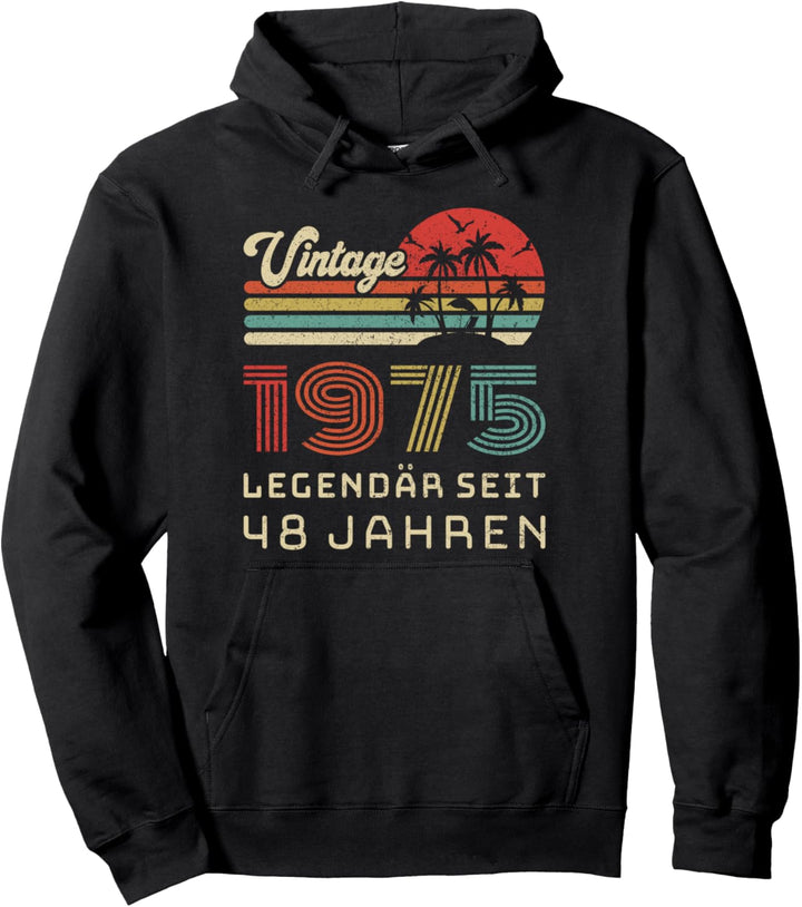 Vintage 1975 Legendär seit 48 Jahren 48 Geburtstag Pullover Hoodie