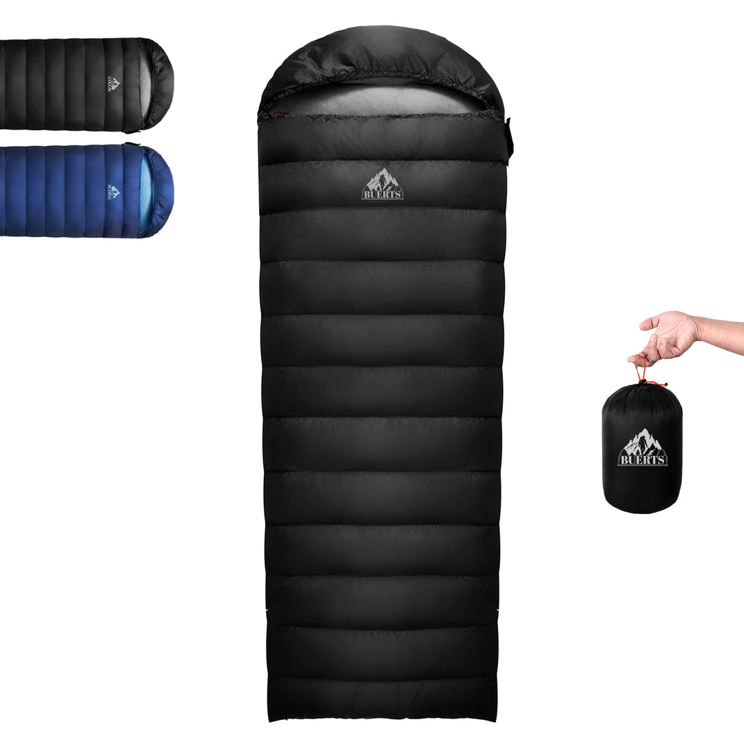 Ultraleichter Daunenschlafsack (680FP) – Kompaktes Packmass – 3 Jahreszeiten Schlafsack für Erwachse