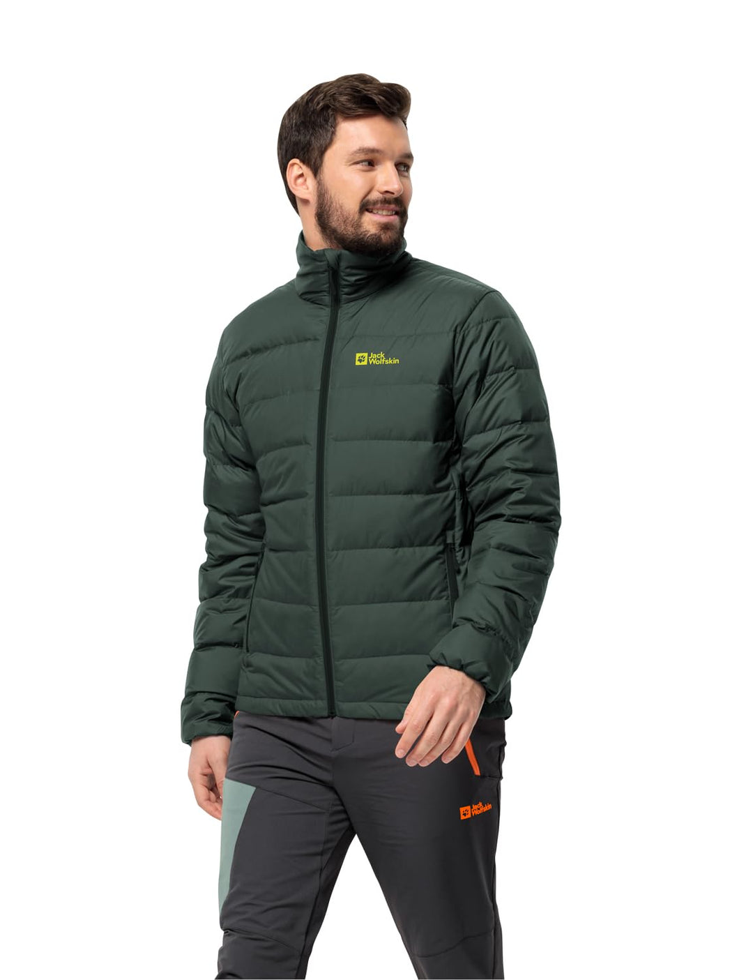 Jack Wolfskin Herren Ather Down Jkt M Daunenjacke S black olive / firefly, S black olive / firefly