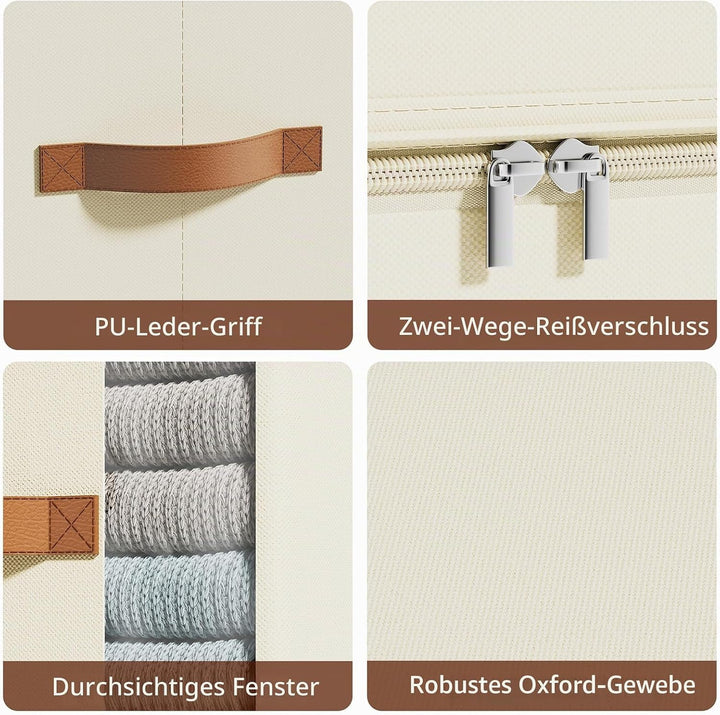 Aufbewahrungsbox für Kleidung mit stabilem Rahmen, faltbare Stoff-Organizerbox für Umzüge, Pullover-