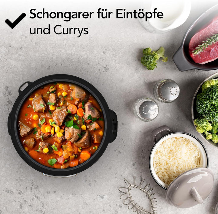 Aviro Reiskocher – Slow Cooker – 1,8 l – 7 Funktionen – Warmhaltefunktion – Reiskocher – Antihaftbes