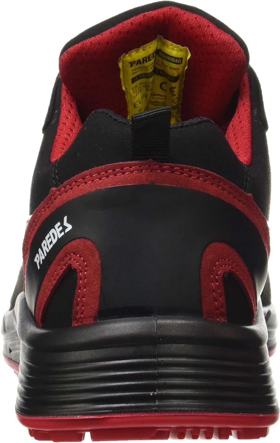 PAREDES Men's Alonso Industrial Shoe, Black and red, 6.5 UK