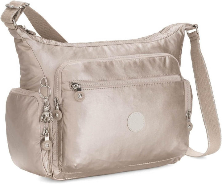Kipling Damen Gabbie' Tasche, Silber (Metallic Glow), 35.5 x 30 18.5 cm EU Einheitsgrösse Metallic G