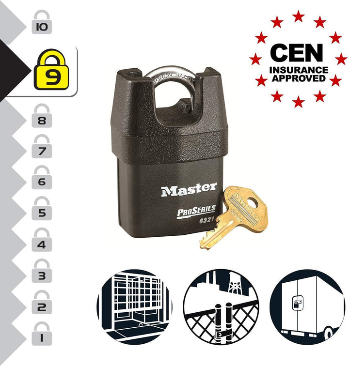 MASTER LOCK Hochsicherheits Wetterfest Padlock [Geschlossen Bügel] [Schlüssel] [Aussenbereiche] 6321