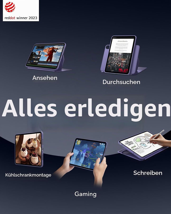 ESR für iPad Air 13 Zoll M4/M3/M2 Hülle (2026/2025/2024), drehbare Hülle mit Abnehmbarer Magnetabdec
