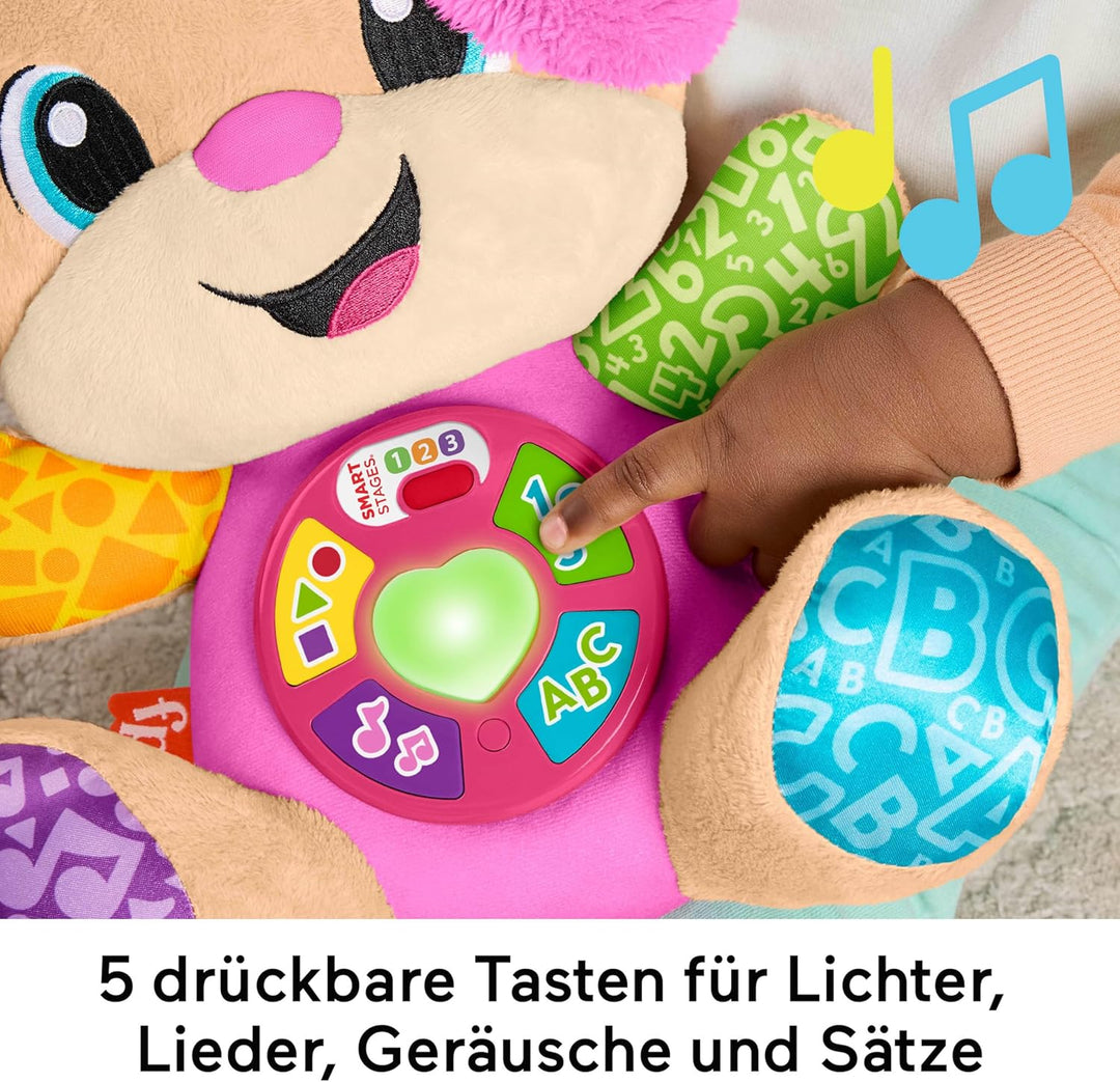Fisher-Price Musikalischer Lernspass für Babys Smart Stages Hundefreundin, Plüschspielzeug mit Smart
