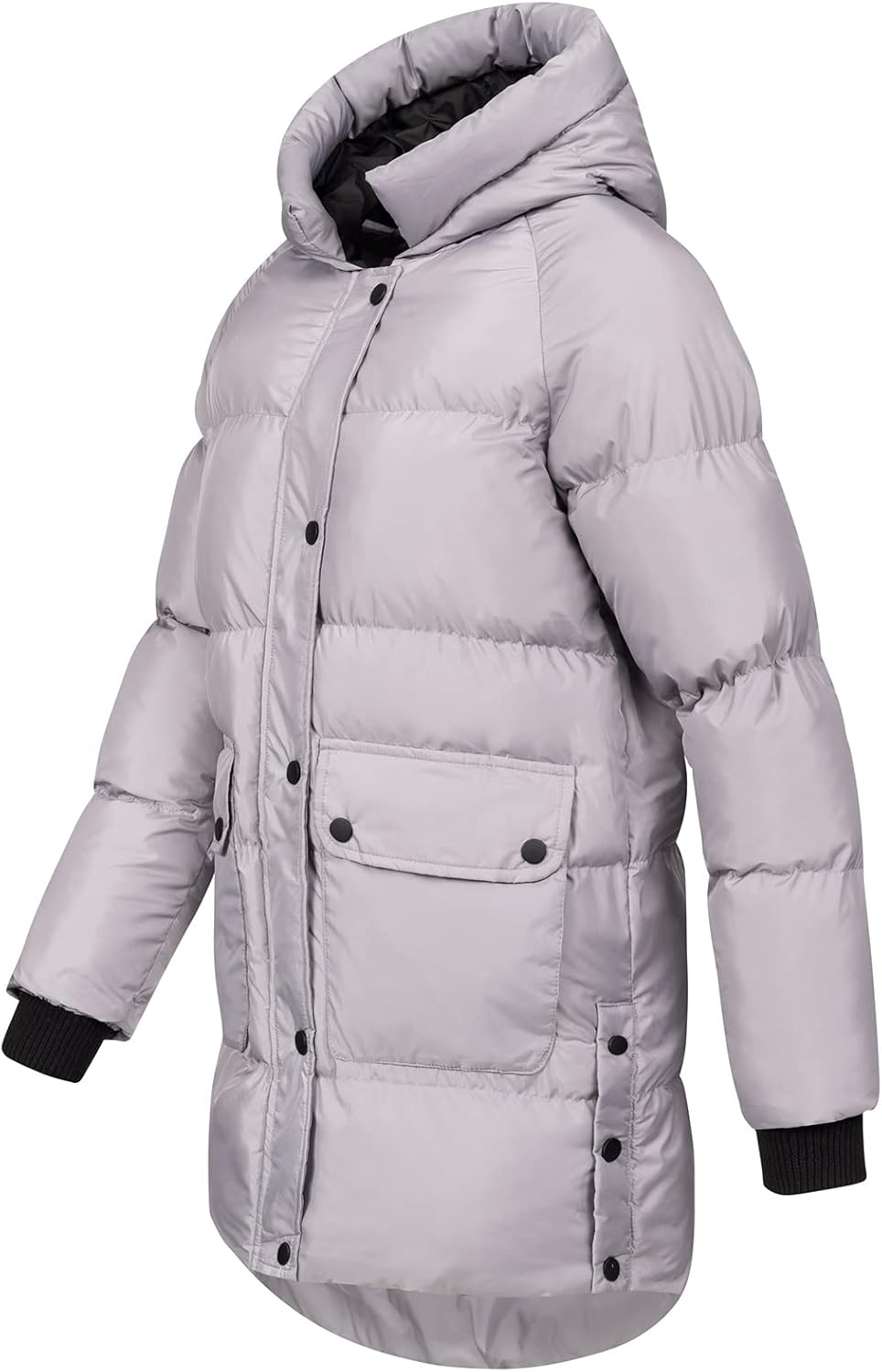 Rock Creek Damen Steppjacke Mantel D-488 M Grau, M Grau