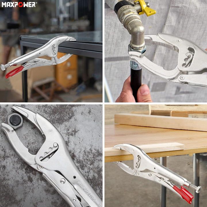 MAXPOWER 250mm Gripzange 50-100mm Öffnungskapazität Vier-Gang-Einstellung Gripzangen