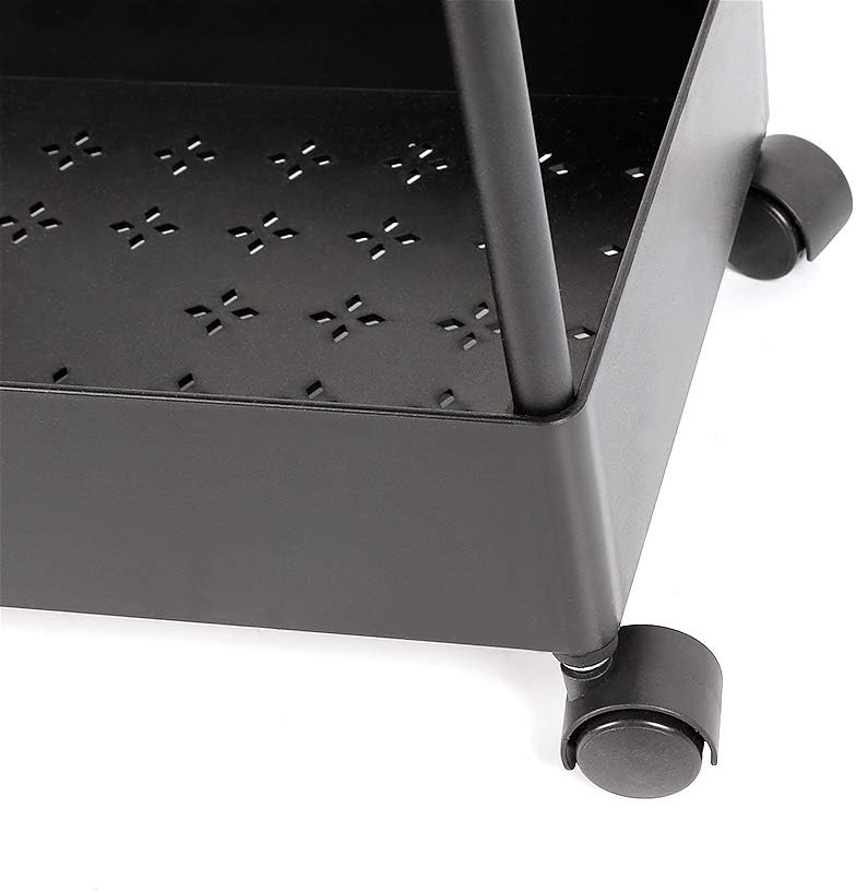 Wefun 4 Schichten Nischenregal Aufbewahrung Badregal Ordnungswagen mit Rollen zum Küche Wohnzimmer S