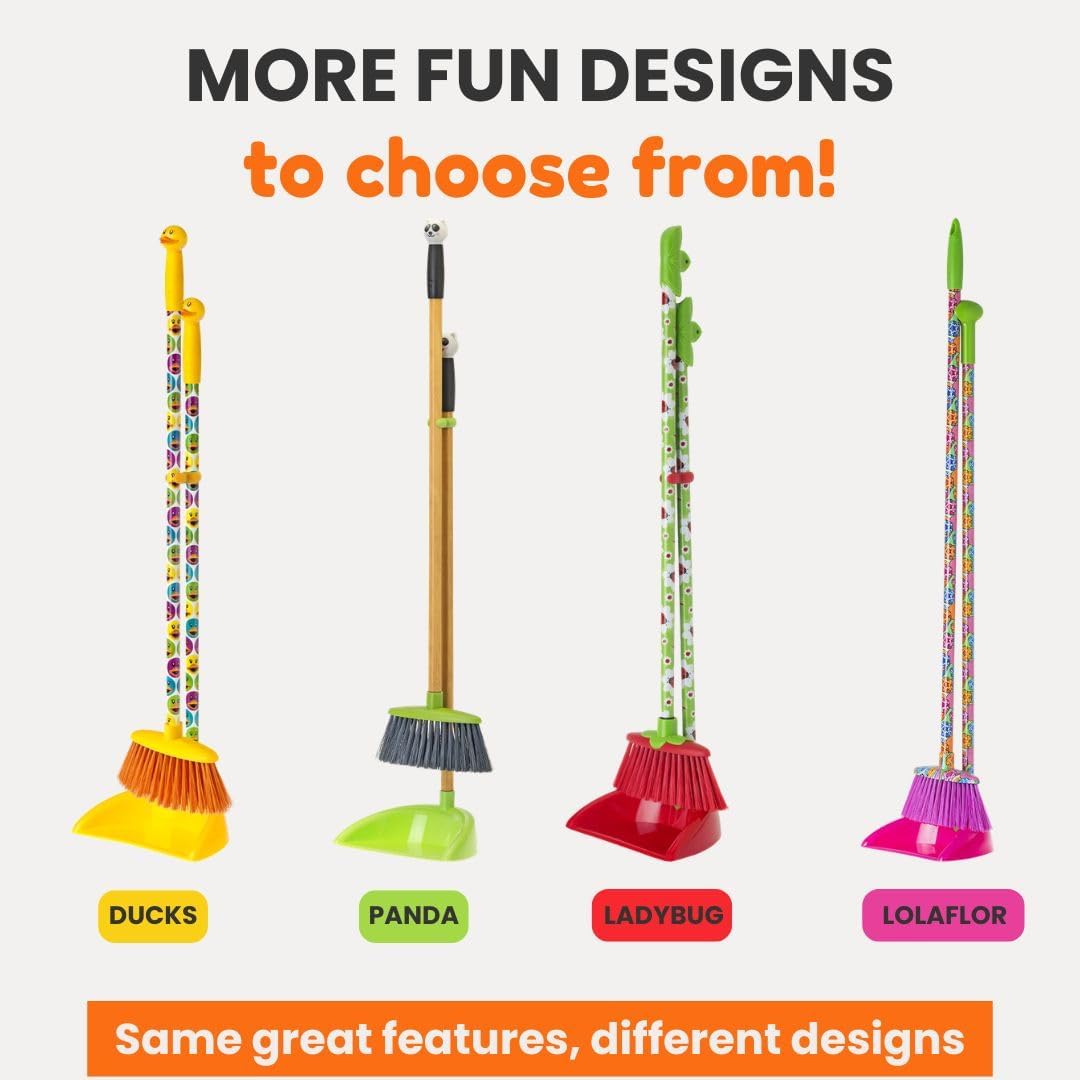Vigar - Kids | Kehrset mit Besen und Kehrschaufel für Kinder Ducks