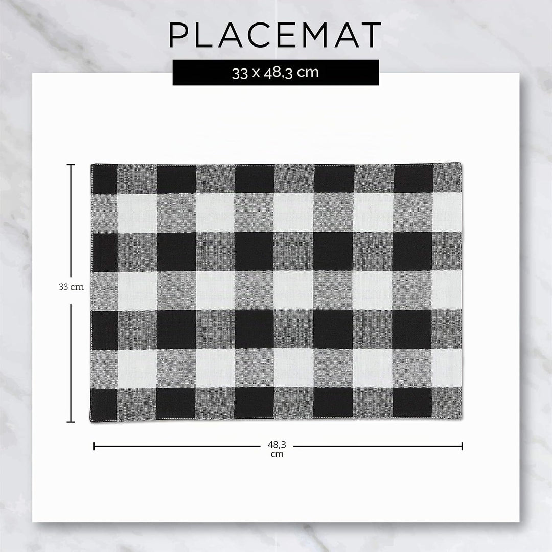 DII Gesteppte Tischsets aus der Farmhouse-Kollektion, Grau, 6-teilig Placemat Set Grau, Placemat Set