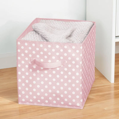 mDesign 4er-Set Aufbewahrungsbox für Spielzeug oder Kleidung im Kinderzimmer – quadratische Faltbox