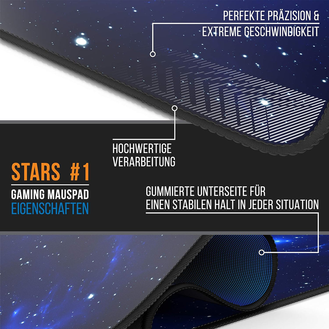 CSL - Übergrösse Mauspad Gaming Titanwolf 1200x400mm - XXXL Mousepad gross mit Motiv - Tischunterlag