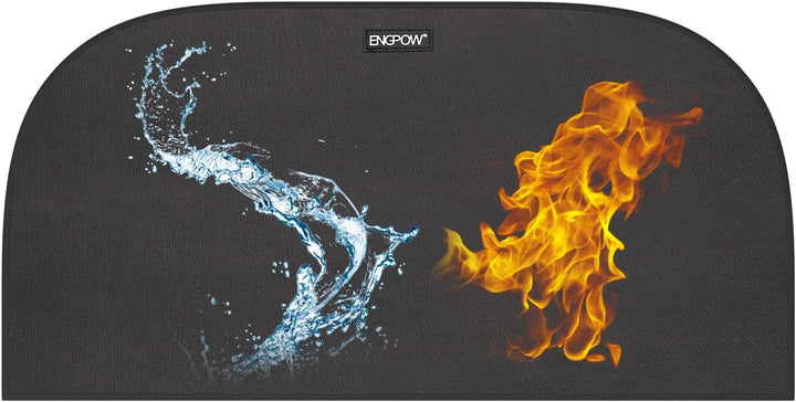 Kamin Matte Feuerfeste Unterlage 100 x 50CM Halbrund Funkenschutzplatte Herdbereich Feuerstelle Matt