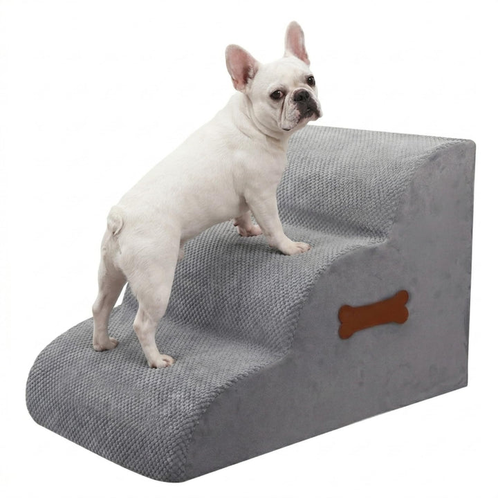 Hundetreppe für kleine Hunde, 3 Stufen Haustiertreppe für Bett &amp; Sofa, 40 cm hohe Tiertreppe für Wel