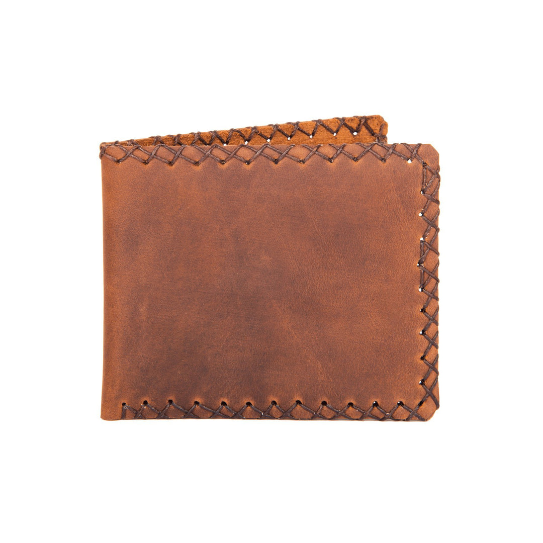 hecho. Geldbörse Carlos (Dark Wood) für Karten und Scheine - Handgefertigt, Leder &amp; Fair-Trade (Port