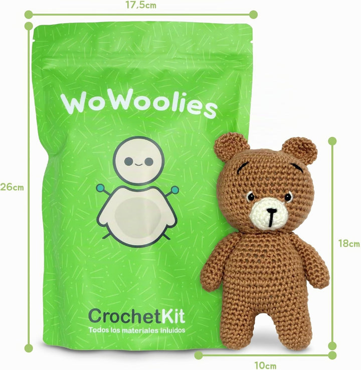 WoWoolies Amigurumi Teddy-Set – komplettes Häkel- und Häkelset | Schritt für Schritt Anleitung | ink