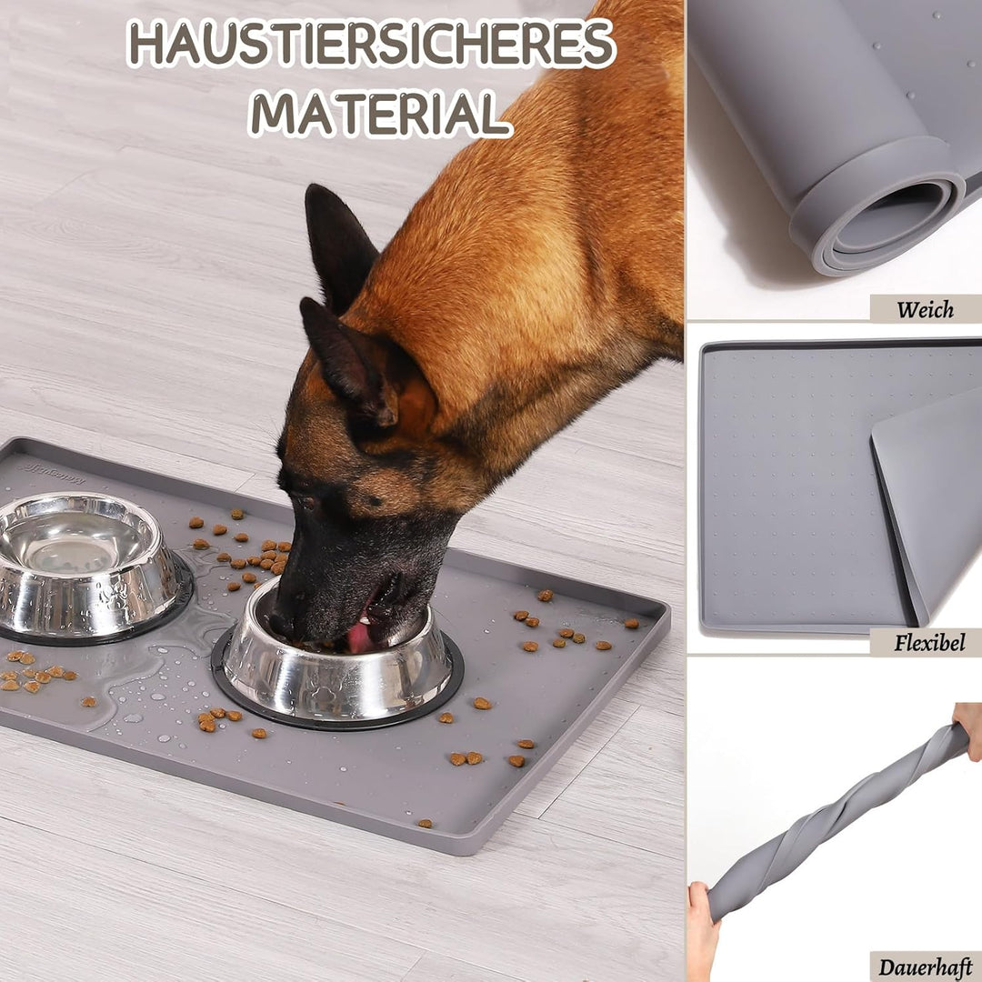 MateeyLife Napfunterlage Katzen, Napfunterlage Hund Gross, Hundenapf Kleine Hunde, Silikon Unterlage