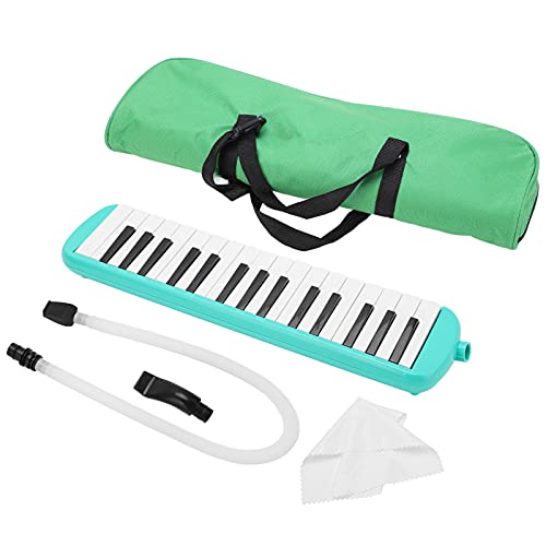 32 Tasten Air Piano Keyboard Melodica Instrument mit Kurzem Mundstück Weiche Blasrohr-Tuch-Tragetasc