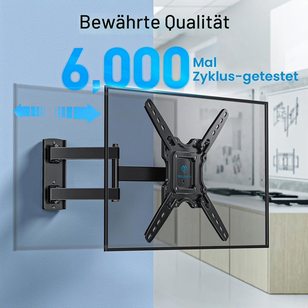 PERLESMITH TV Wandhalterung Schwenkbar Neigbar, Universelle TV Halterung für 26-60 Zoll LED/LCD/Plas