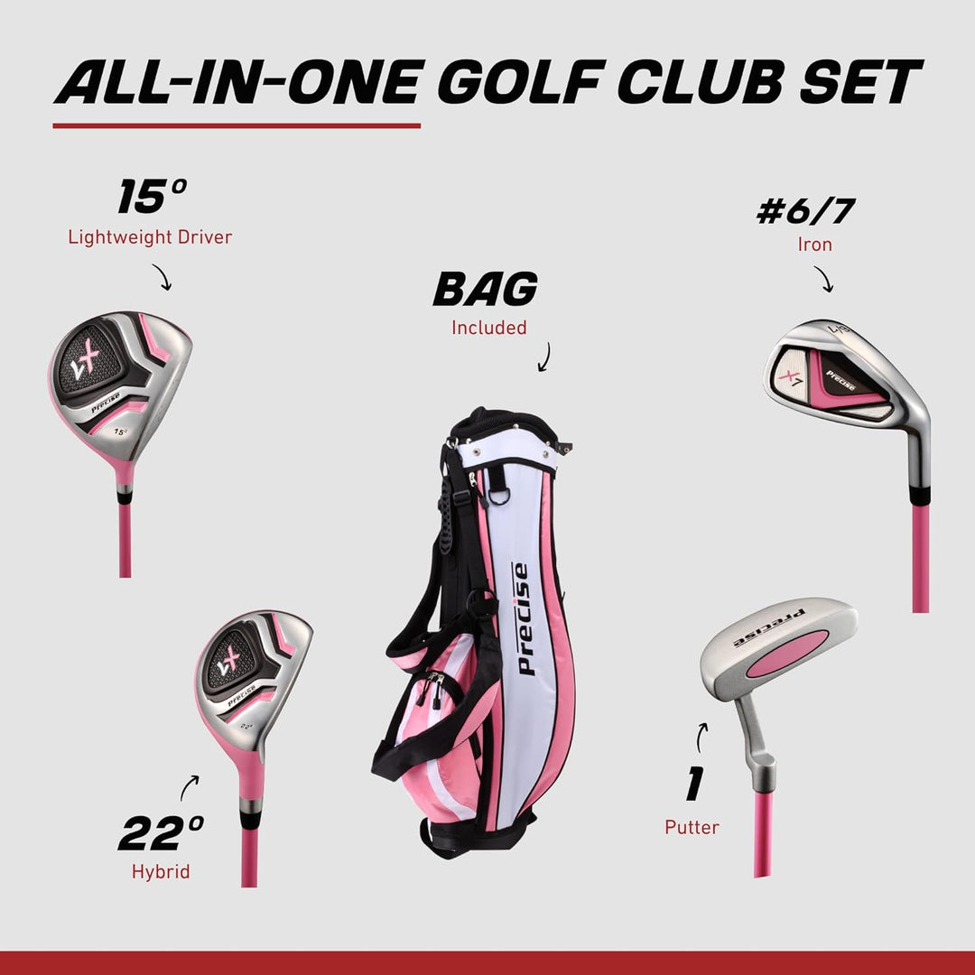 PreciseGolf Co. Precise X7 Junior Komplettes Golfschläger-Set für Kinder – 3 Altersgruppen Jungen &amp;