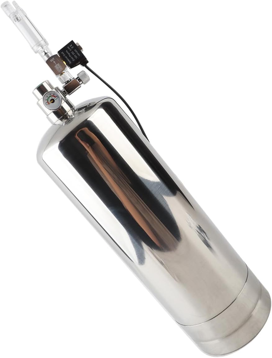 Ailgely 5L CO2-Generator-System-Kit für Doppel Aquarium CO2-Edelstahl-Zylinder-Generator-System mit